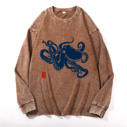 Vintage Cotton Wash Crewneck Sweatshirt