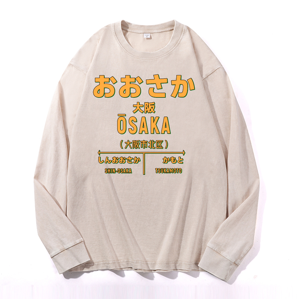 Osaka Vintage Cotton Wash Crewneck Sweatshirt
