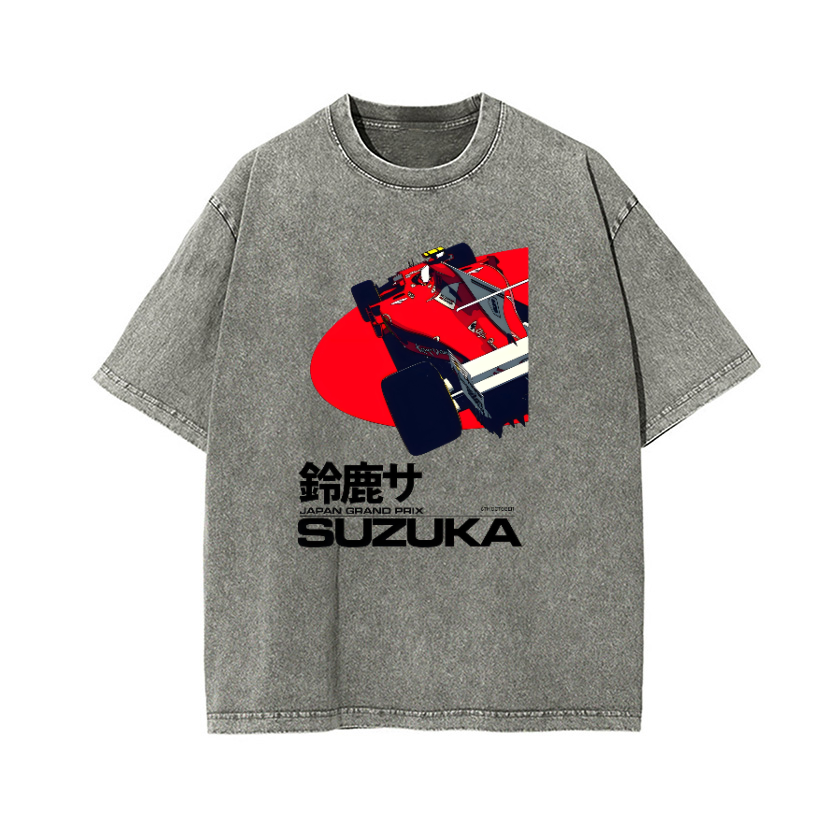 Suzuka Formula 1 Japan Grand Prix Vintage Wash Japanese Design T-Shirt