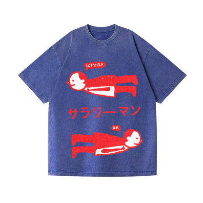 Fly Vintage Wash Japanese Design T-Shirt