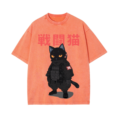 Vintage Wash Japanese Design T-Shirt