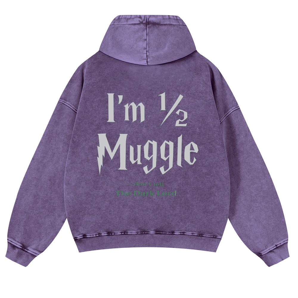 Don’t Tell The Dark Lord Vintage Washed Cotton Back Art Hoodie