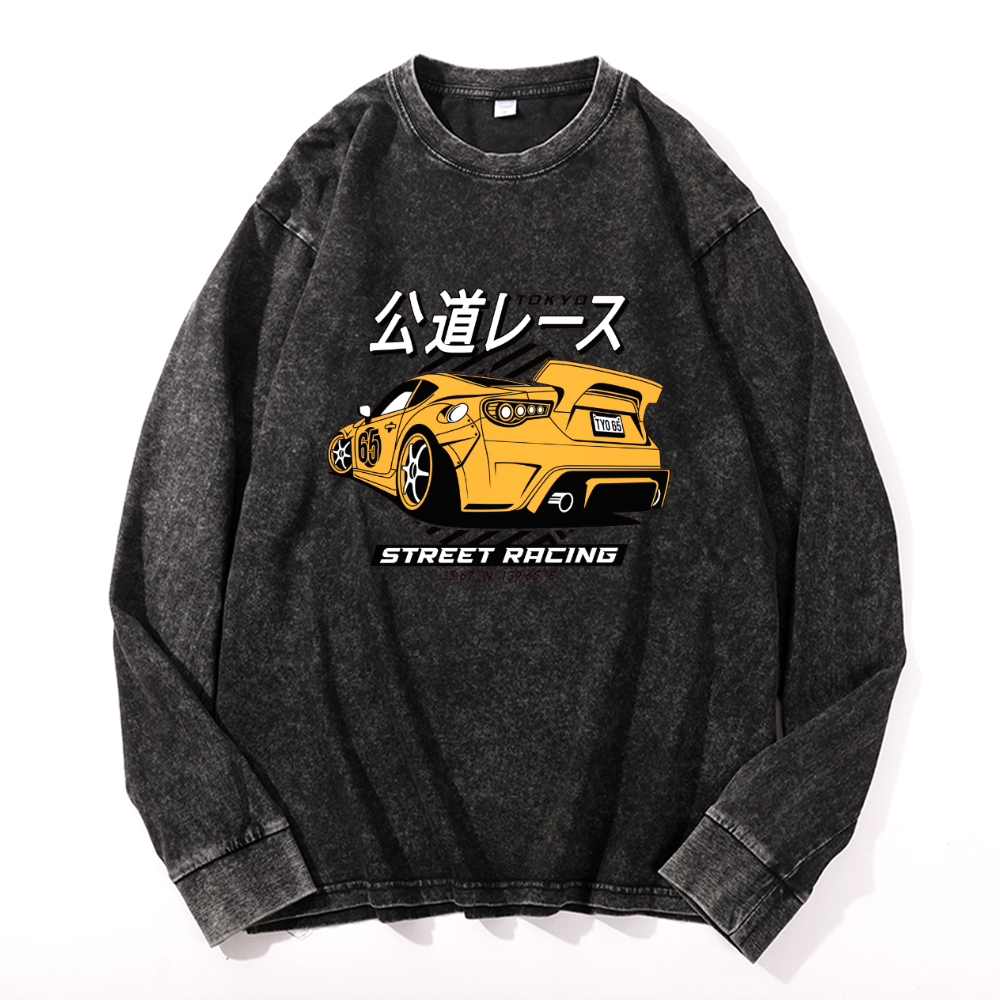 Vintage Cotton Wash Crewneck Sweatshirt