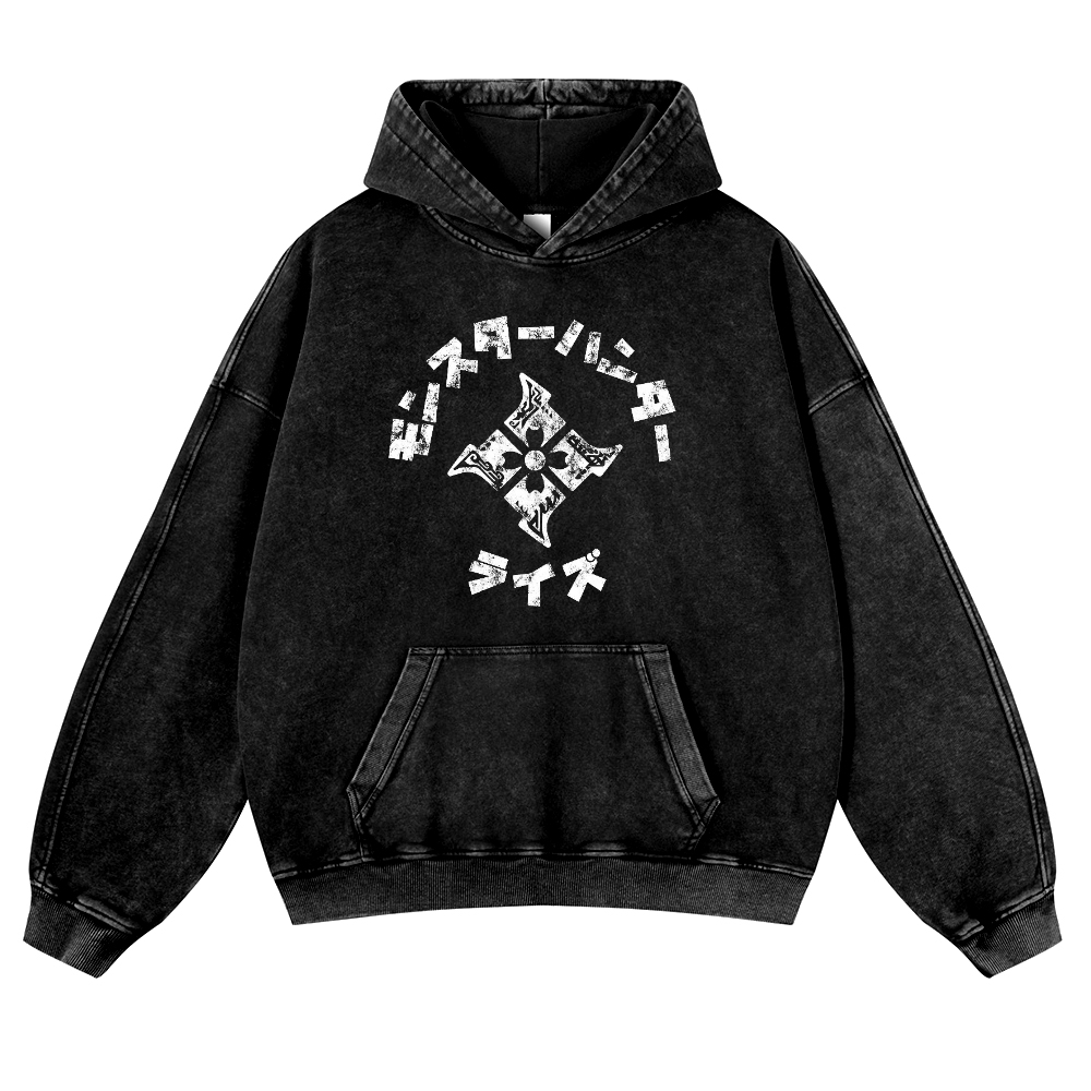 Monster Hunter Rise Vintage Washed Thick Cotton Hoodie