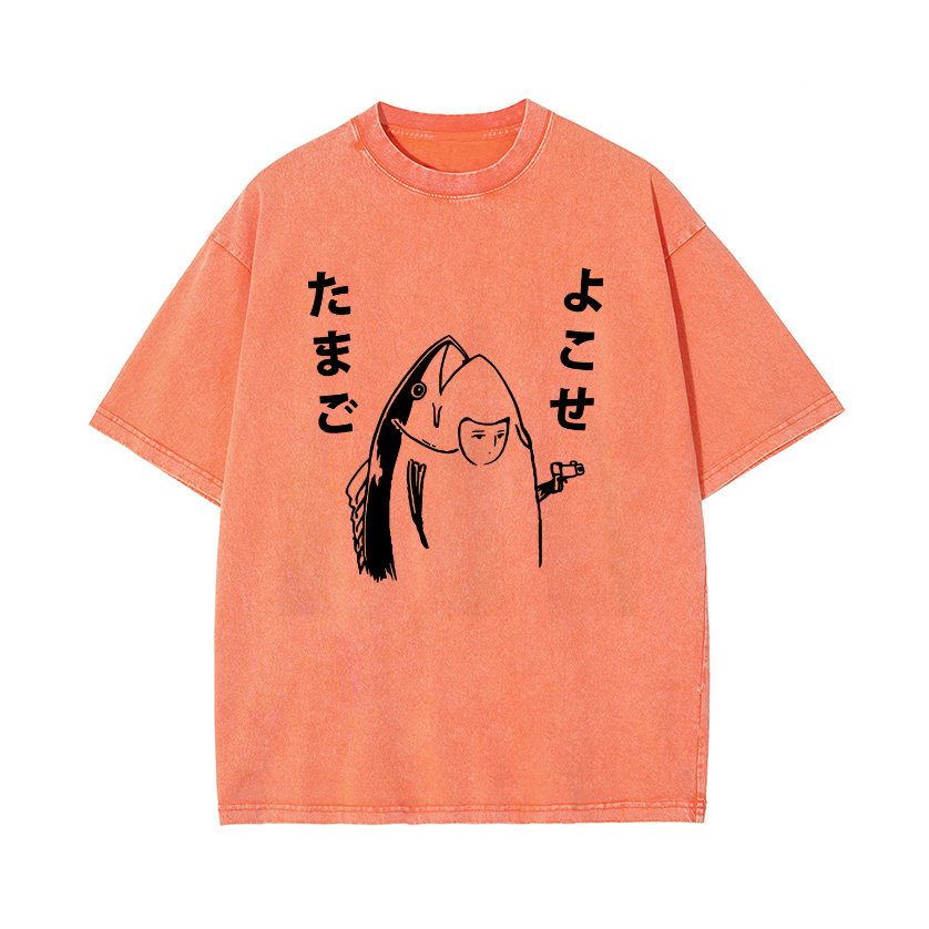 Takoyaki and Ramen Vintage Wash Japanese Design T-Shirt