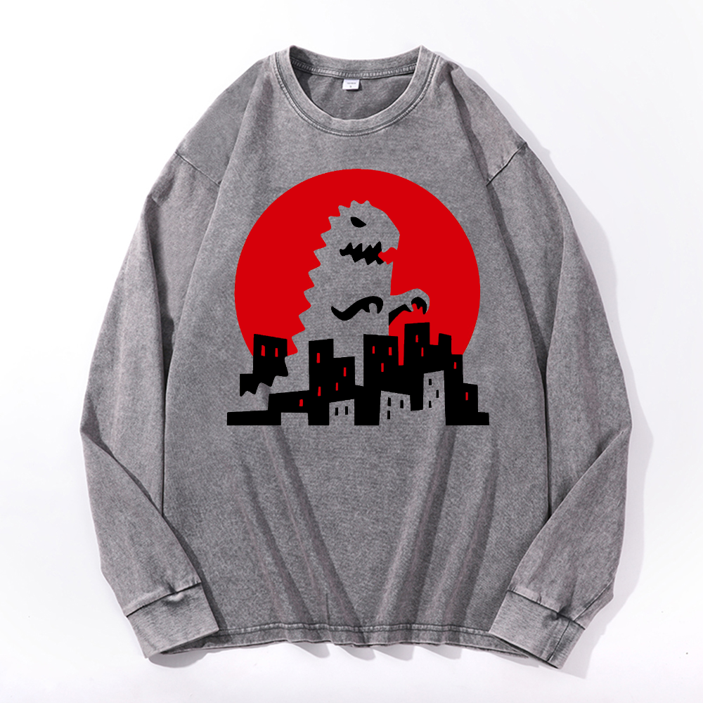 Vintage Cotton Wash Crewneck Sweatshirt