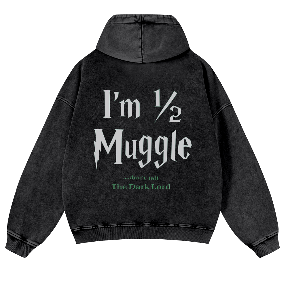 Don’t Tell The Dark Lord Vintage Washed Cotton Back Art Hoodie
