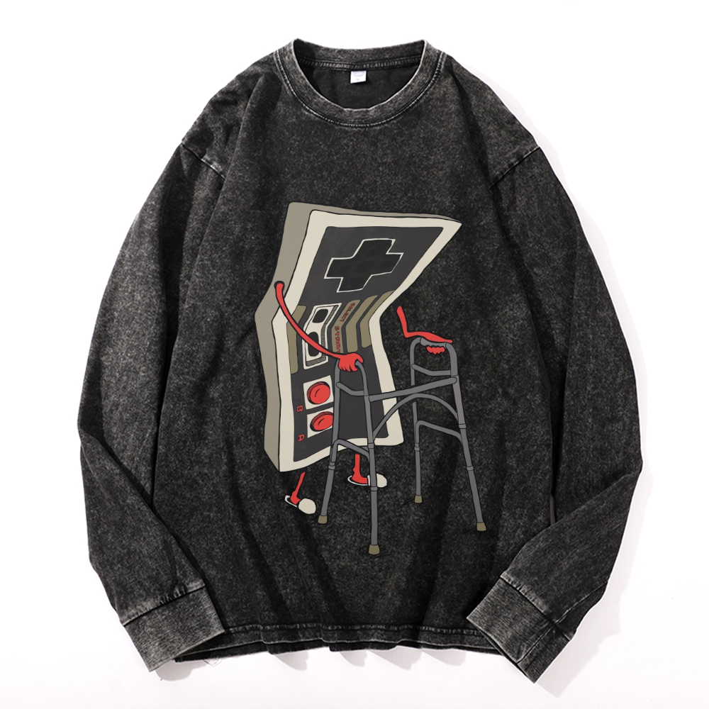 Vintage Cotton Wash Crewneck Sweatshirt