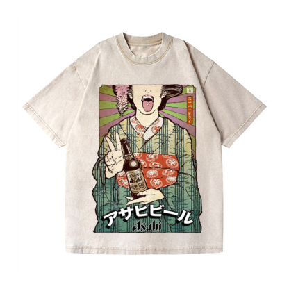 Vintage Wash Japanese Design T-Shirt