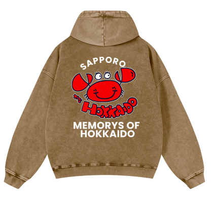Sapporo Vintage Washed Cotton Back Art Hoodie