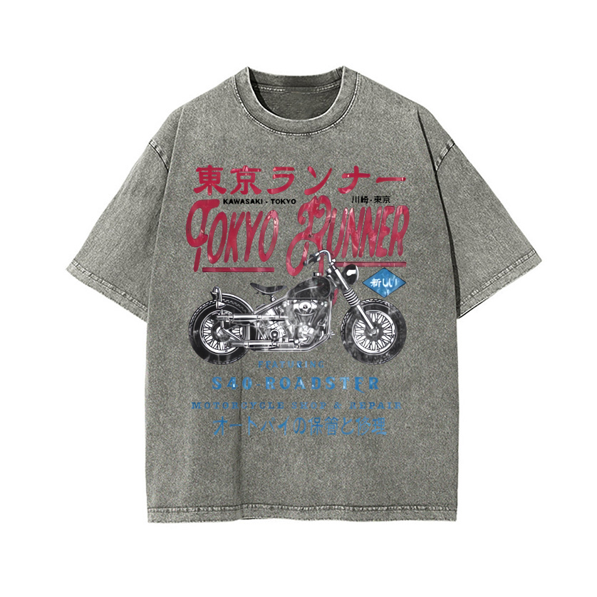 Vintage Wash Japanese Design T-Shirt