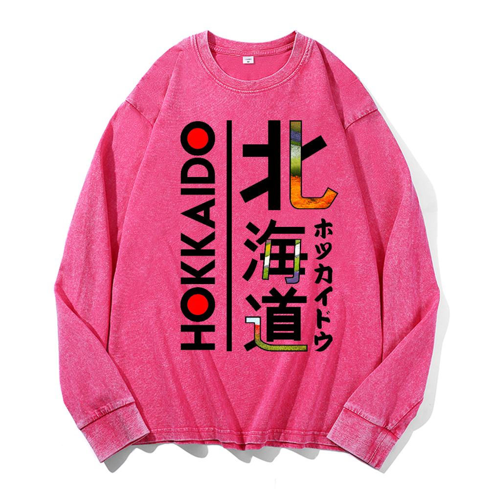 Hokkaido Vintage Cotton Wash Crewneck Sweatshirt