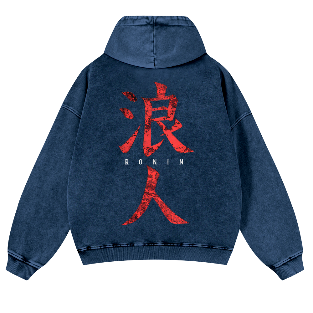 Ronin Vintage Washed Cotton Back Art Hoodie