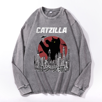 Vintage Cotton Wash Crewneck Sweatshirt