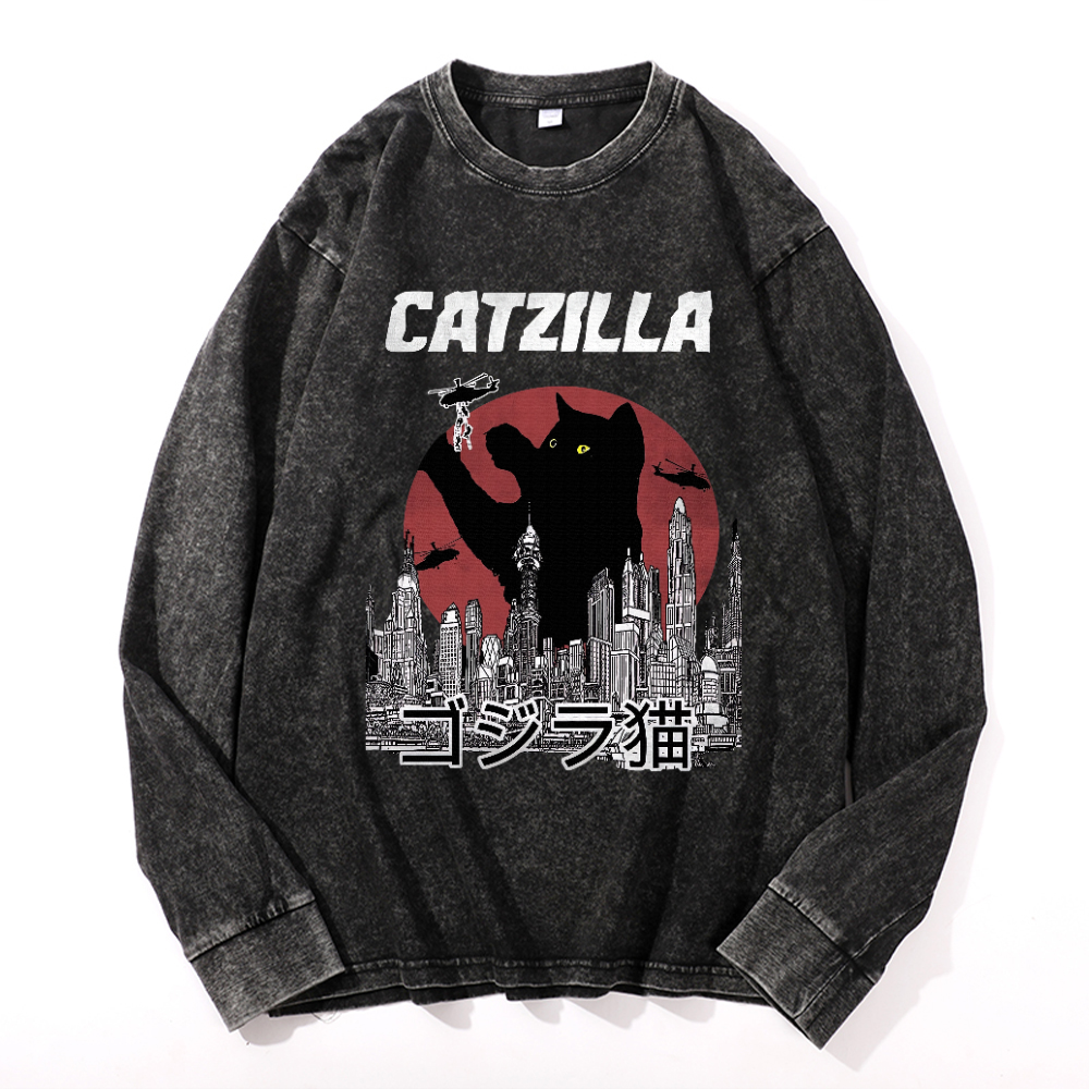 Vintage Cotton Wash Crewneck Sweatshirt