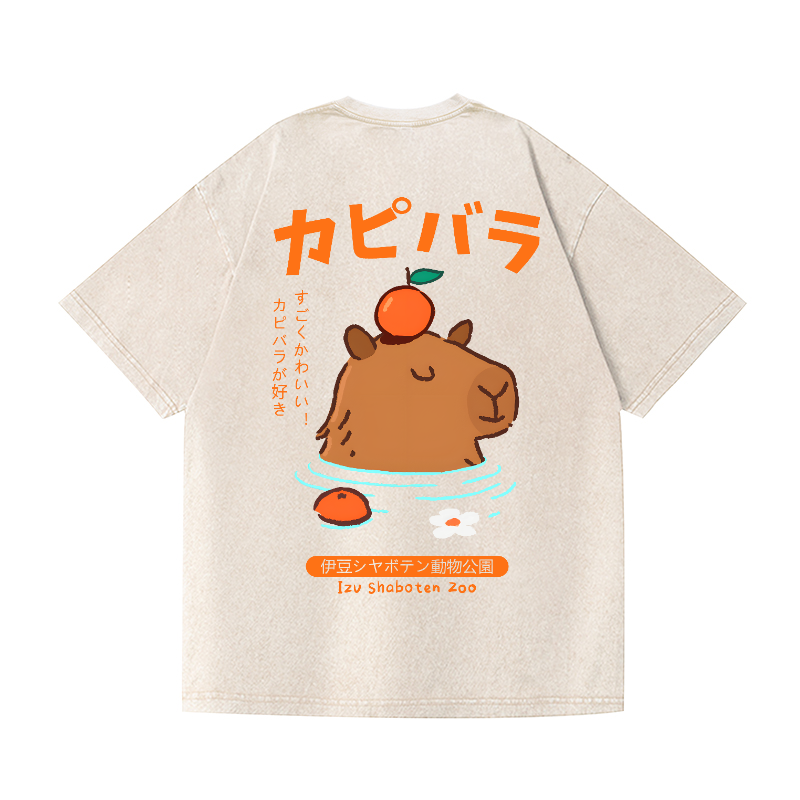 Animal Vintage Wash Japanese Design Back Art T-Shirt
