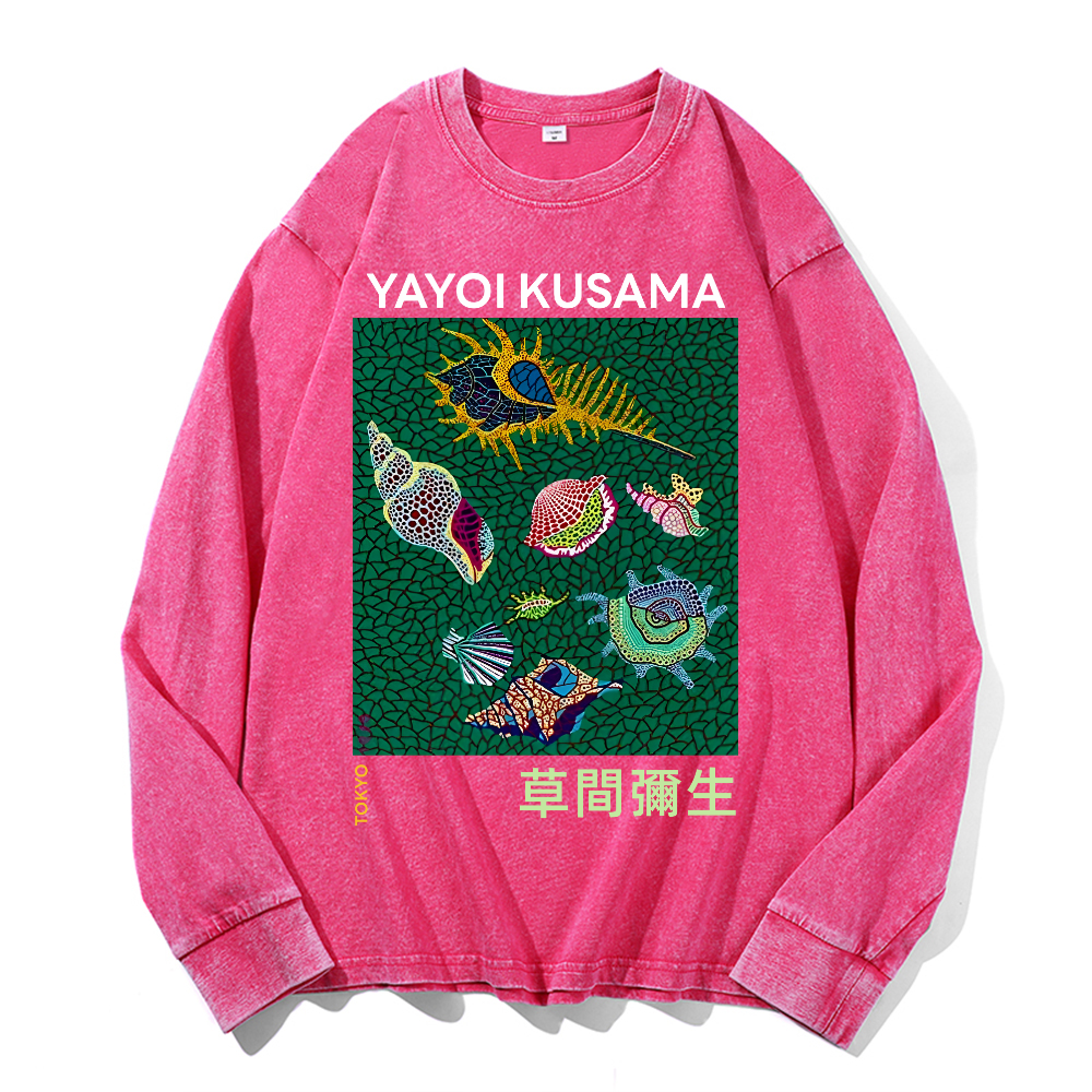 Yayoi Kusama Vintage Cotton Wash Long-sleeve T-shirt