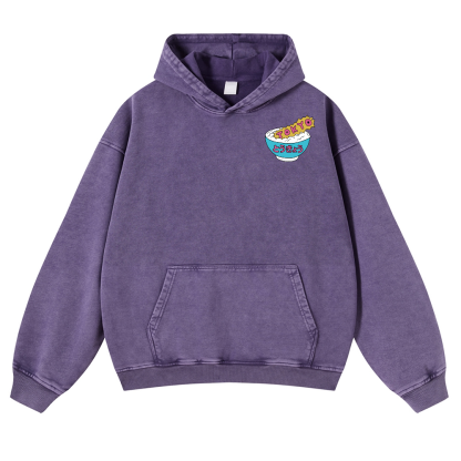 Godzilla The Monster Rice of Tokyo Vintage Washed Cotton Back Art Hoodie