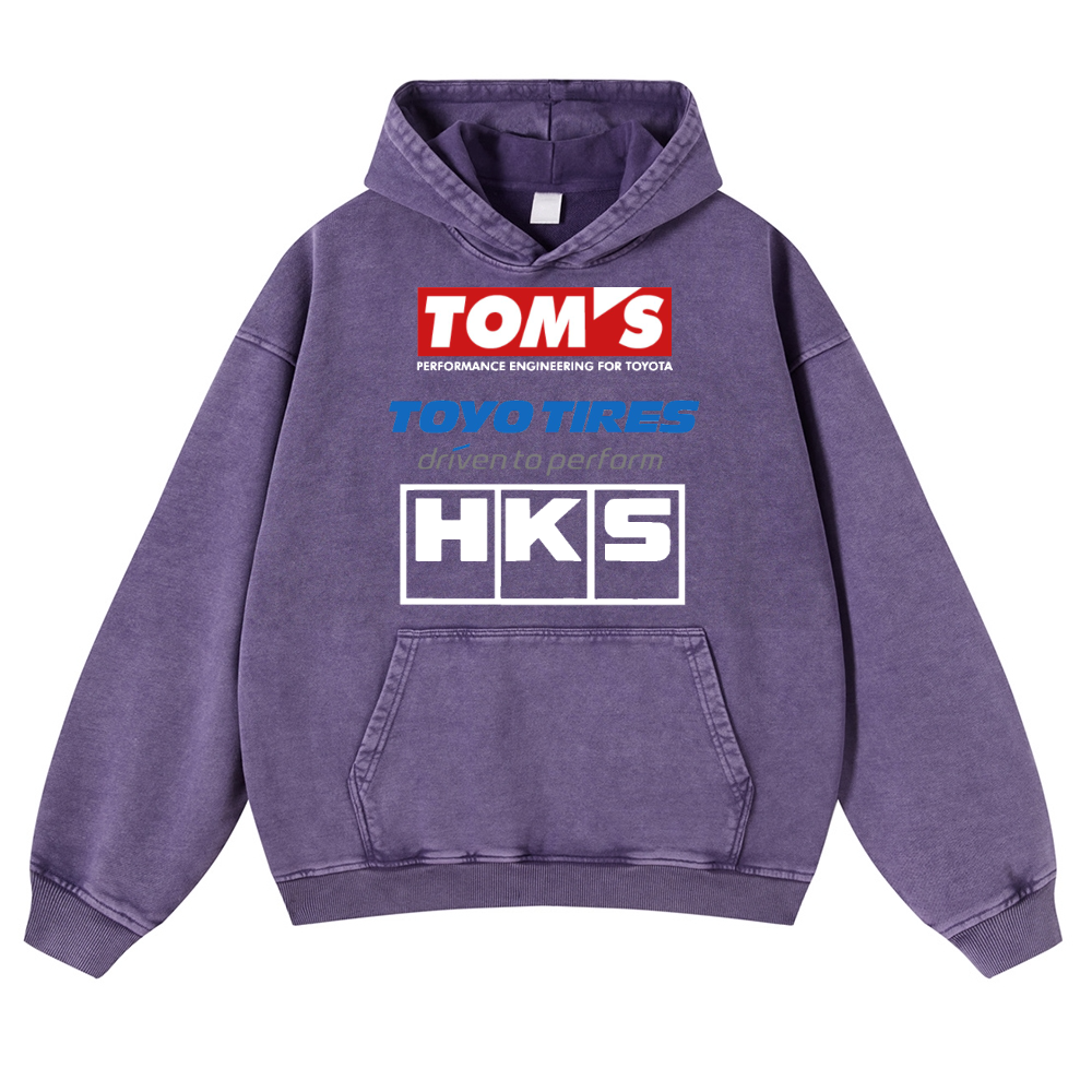 Tom's Toyo Tires HKS Vintage Washed Thick Cotton Hoodie