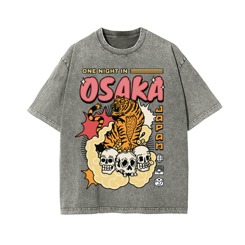 Vintage Wash Japanese Design T-Shirt