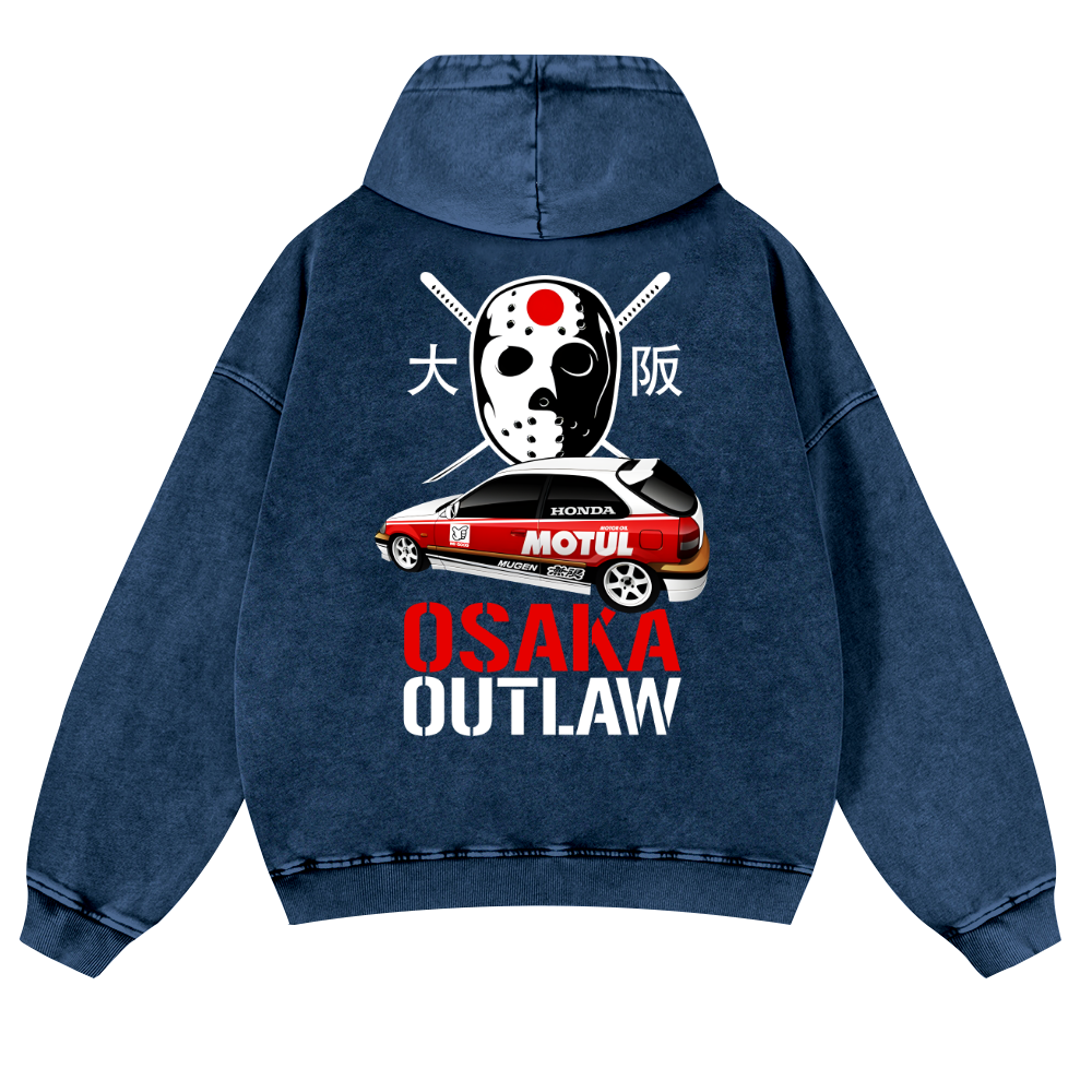 Osaka Outlaw Vintage Washed Cotton Back Art Hoodie