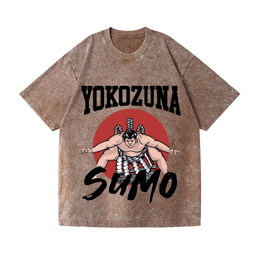 Yokozuna The Highest Honor in Sumo Vintage Wash Japanese Design T-Shirt