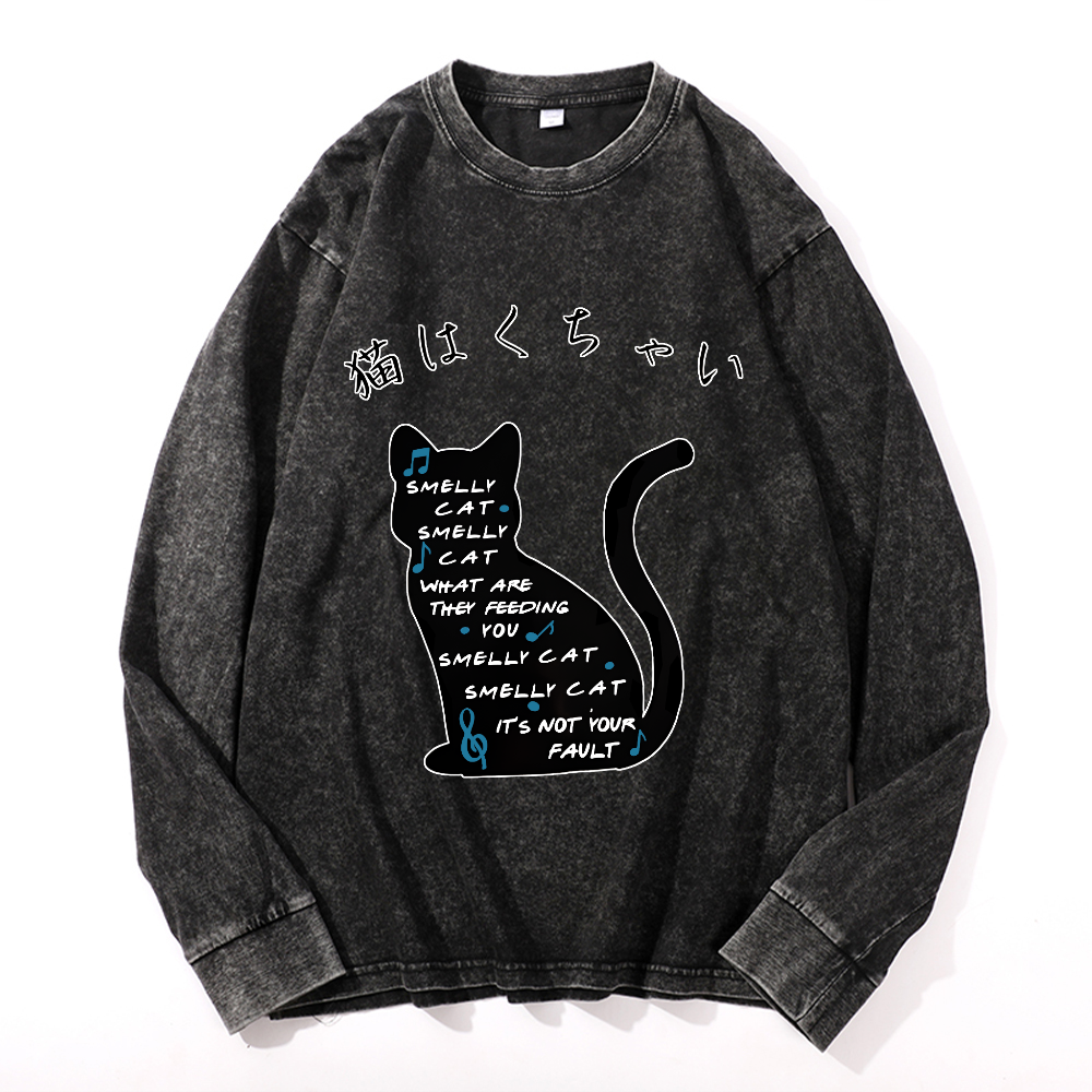 Vintage Cotton Wash Crewneck Sweatshirt