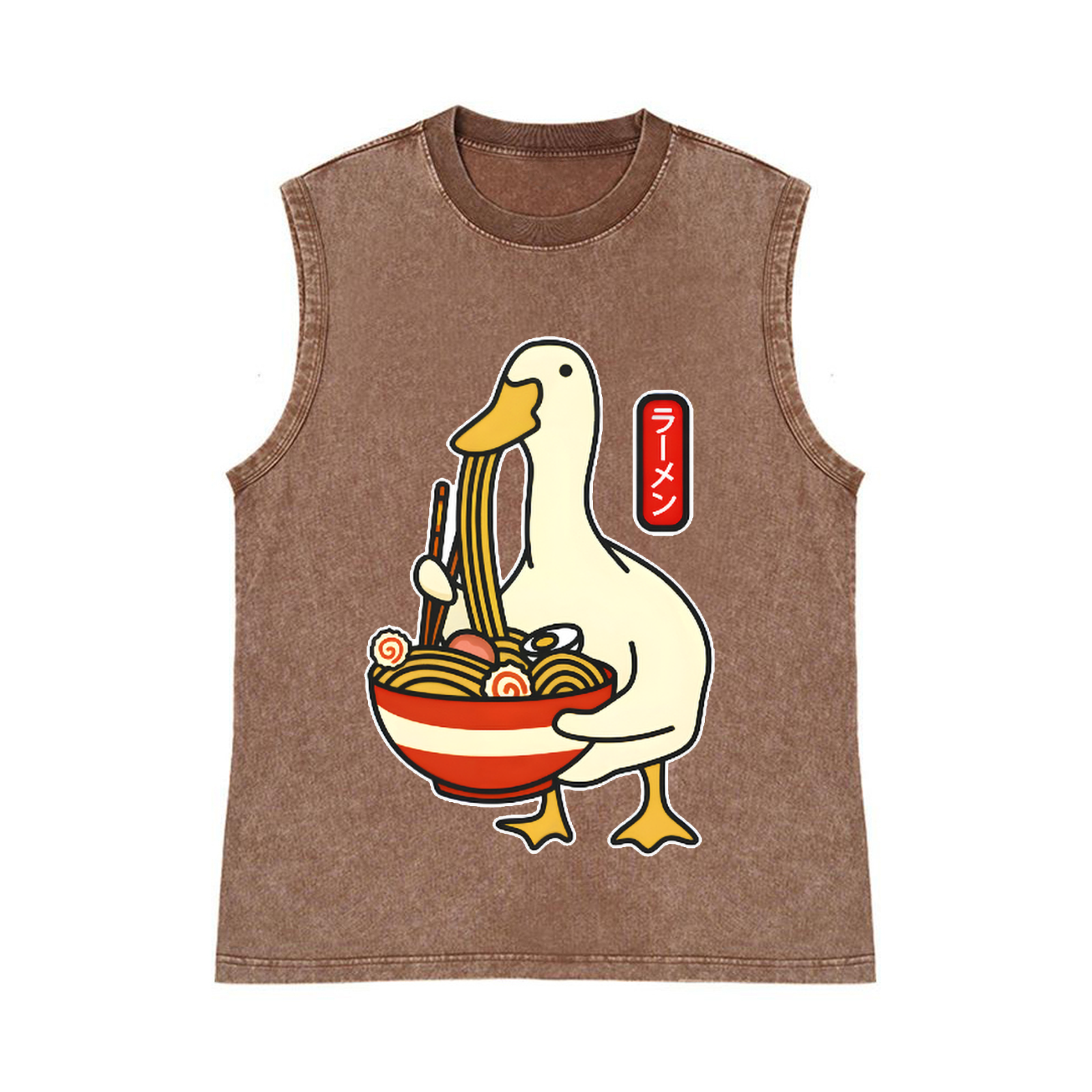 Unlucky Day Pure Cotton Wash-Dyed Sleeveless Tank Top