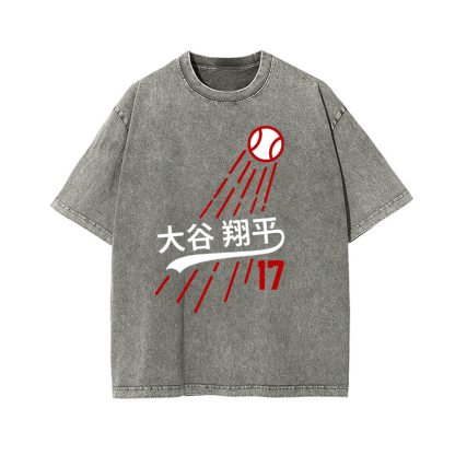 Shohei Ohtani Vintage Wash Japanese Design T-Shirt