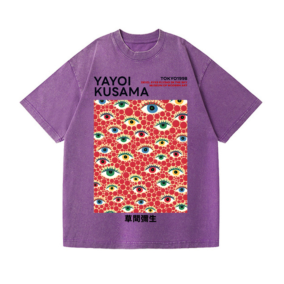 Yayoi Kusama eyes Vintage Wash Japanese Design T-Shirt