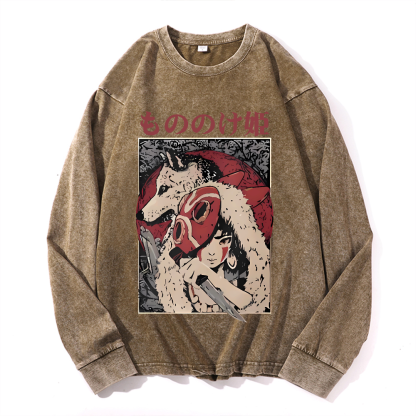 Vintage Cotton Wash Crewneck Sweatshirt