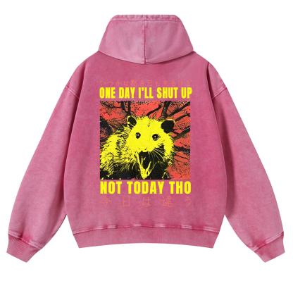 No Silence Today Vintage Washed Cotton Back Art Hoodie