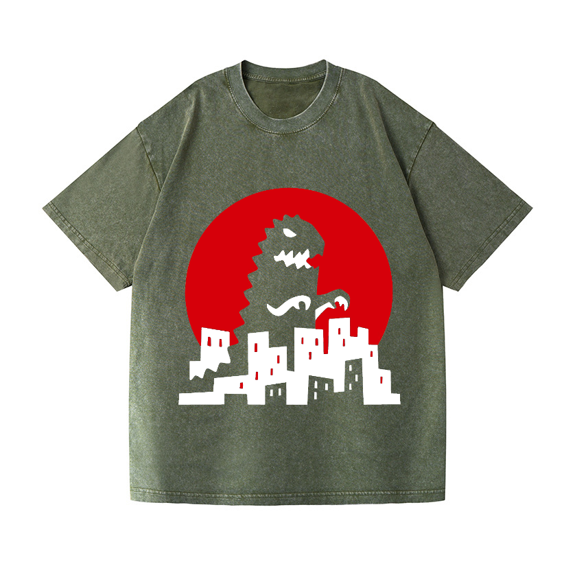 Godzilla Vintage Wash Japanese Design T-Shirt