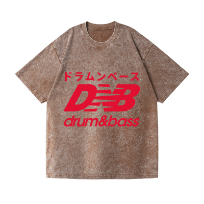 Drum and Bass Vintage Wash Japanese Design T-Shirt