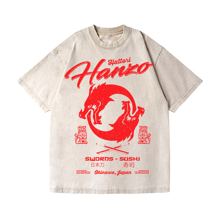 Hattori Hanzo Okinawa Japan Vintage Wash Japanese Design T-Shirt