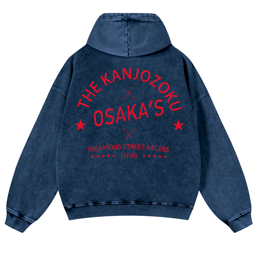 Osaka Vintage Washed Cotton Back Art Hoodie