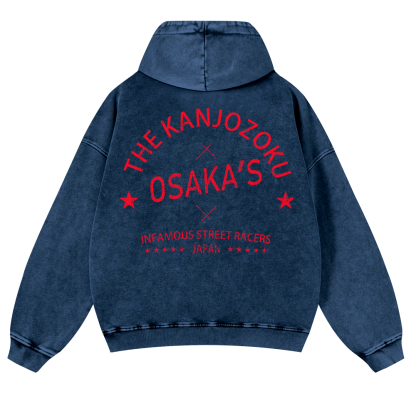 Osaka Vintage Washed Cotton Back Art Hoodie