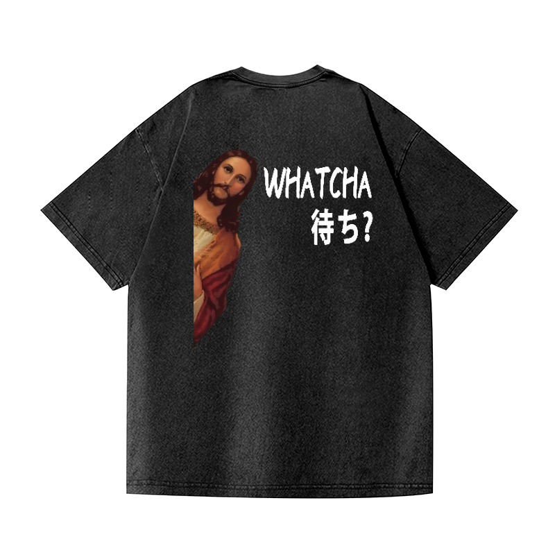 Jesus Easter Vintage Wash Japanese Design Back Art T-Shirt