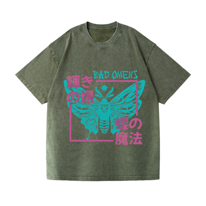 Butterfly Magic Vintage Wash Japanese Design T-Shirt