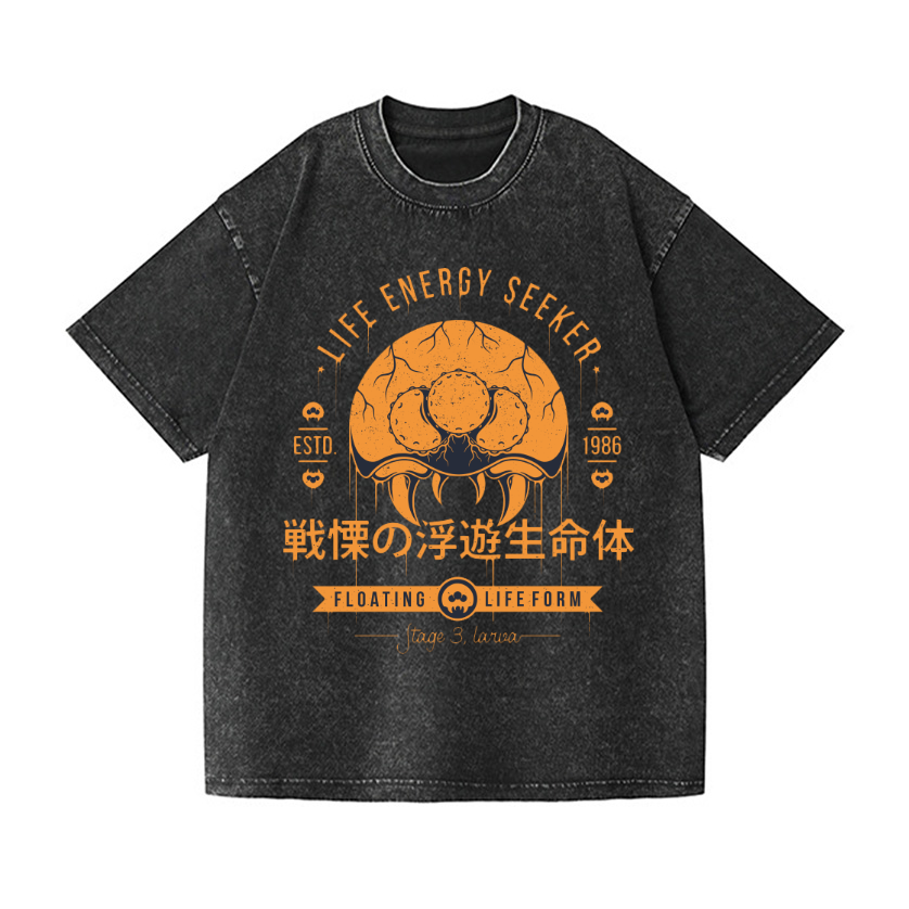Frightening Floating Organisms Vintage Wash Japanese Design T-Shirt
