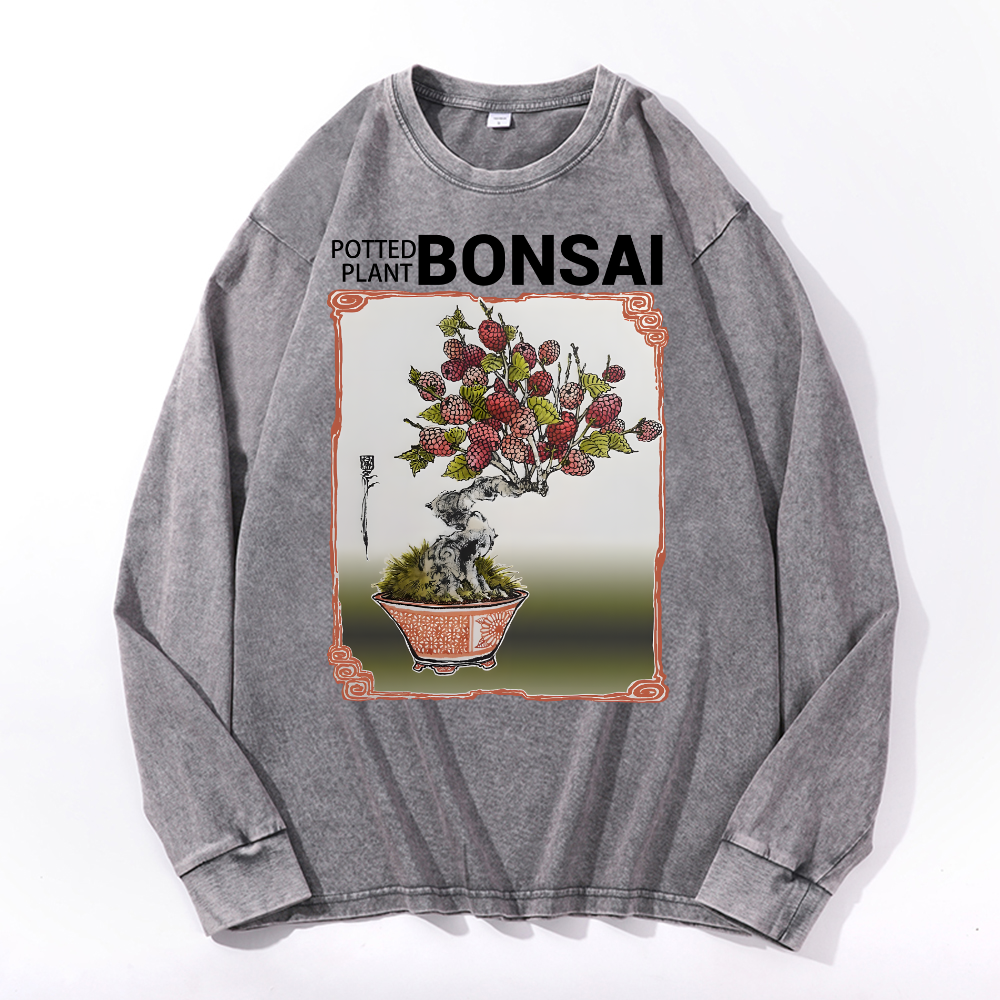 Bonsai Vintage Cotton Wash Crewneck Sweatshirt
