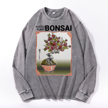 Bonsai Vintage Cotton Wash Crewneck Sweatshirt