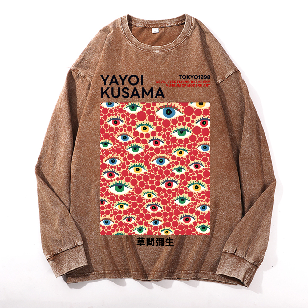 Yayoi Kusama Vintage Cotton Wash Long-sleeve T-shirt