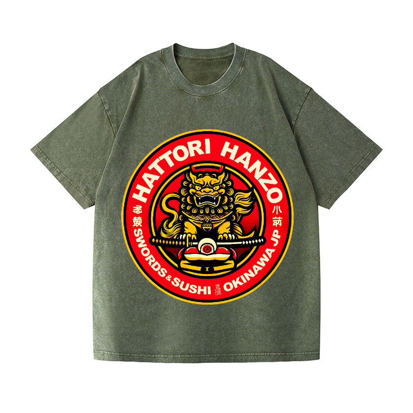 Okinawa Hattori Hanzo Vintage Wash Japanese Design T-Shirt