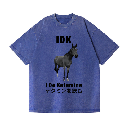 Ketamine Horse Vintage Wash Japanese Design T-Shirt