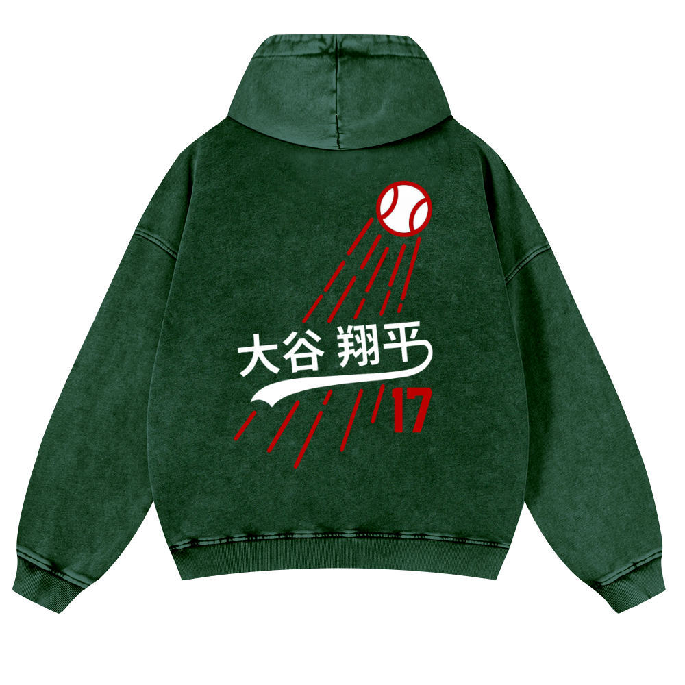 Shohei Ohtani Vintage Washed Cotton Back Art Hoodie