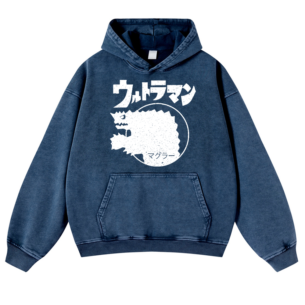 Magular Monster Vintage Washed Thick Cotton Hoodie