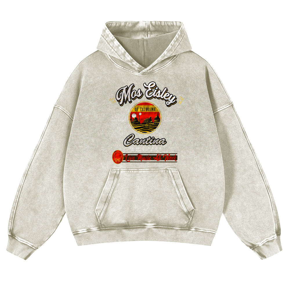 Mos Eisley Cantina Vintage Washed Thick Cotton Hoodie