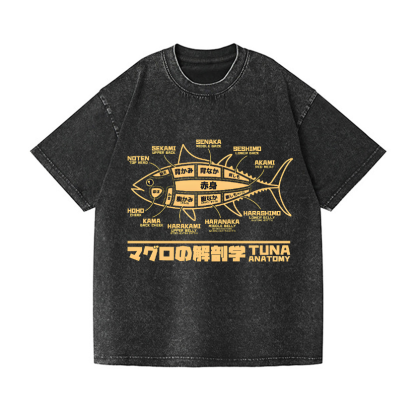 Fish Vintage Wash Japanese Design T-Shirt