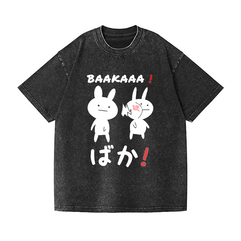 The Rabbits' Dissatisfaction Vintage Wash Japanese Design T-Shirt